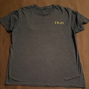 Huk Charcoal Gray Short Sleeve Tee